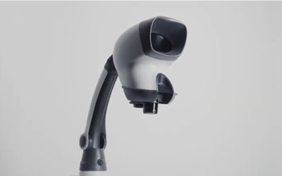 Mantis stereo microscope on an Universal arm